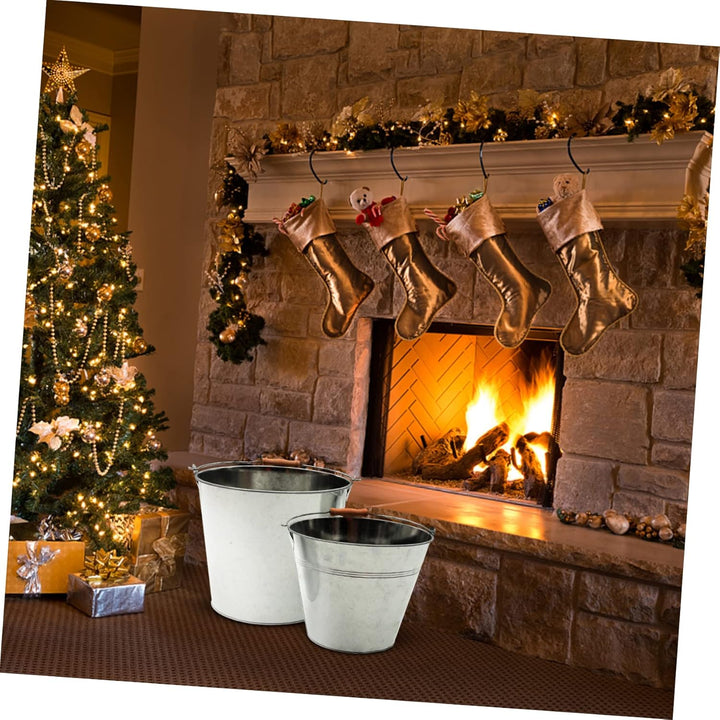 Garneck 2stücke Ascheeimer Für Draussen Und Drinnen Kohleeimer Für Grill Kamin Und Feuerstelle Eimer