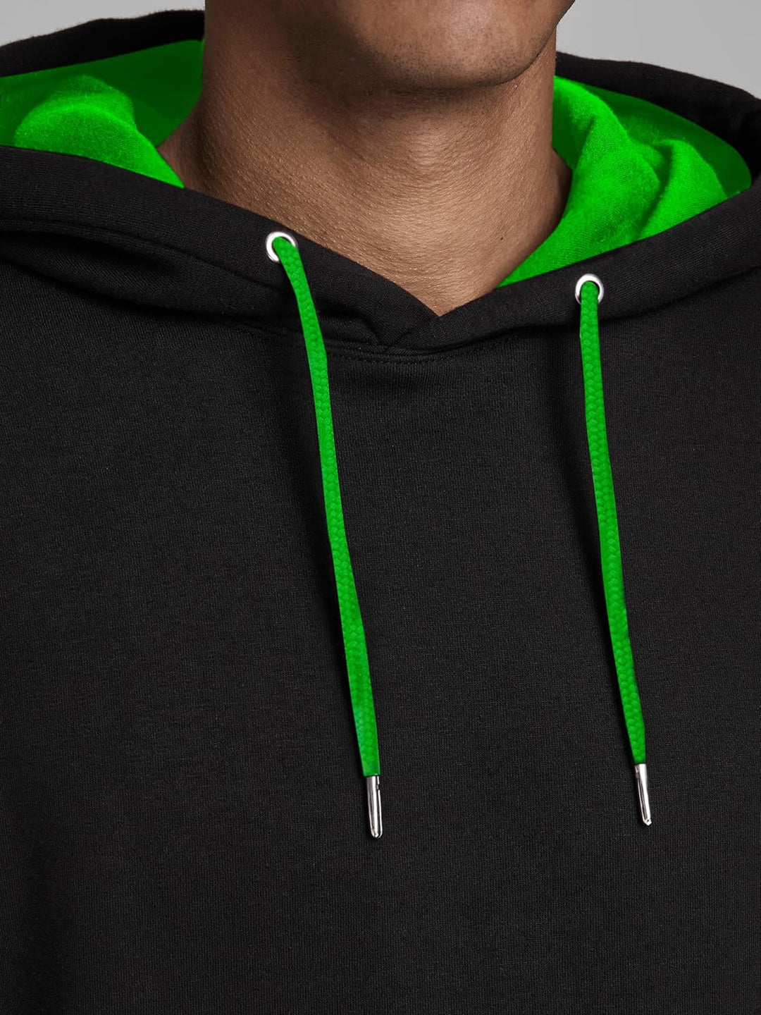 JACK & JONES Herren Soft Sweat Hood Kapuzenpullover, Bequemer Pullover für Männer L Schwarz (Black N