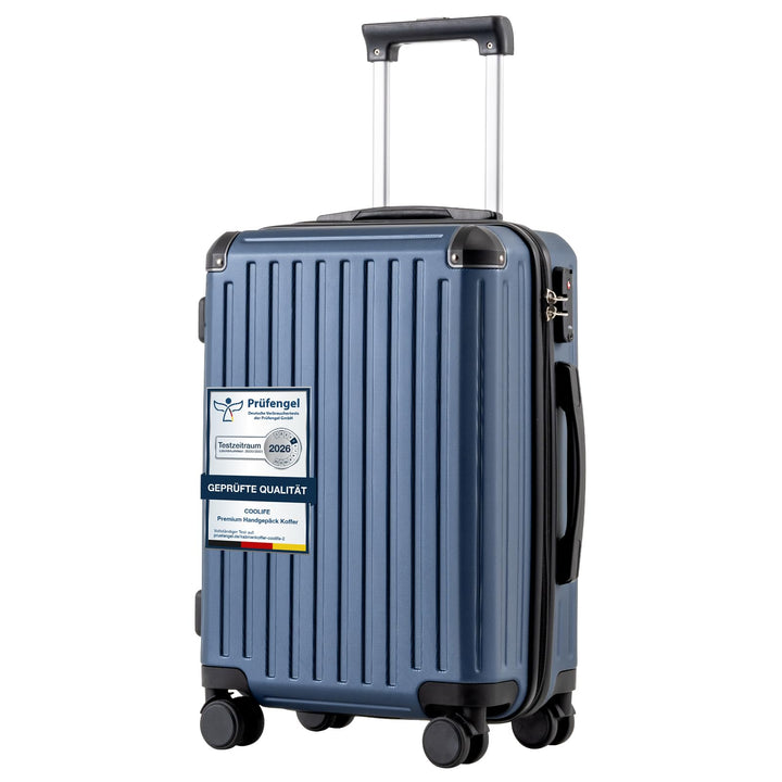 COOLIFE Koffer Trolley-Koffer Hartschalen-Koffer Rollkoffer Reisekoffervon ABS-Material mit TSA-Schl