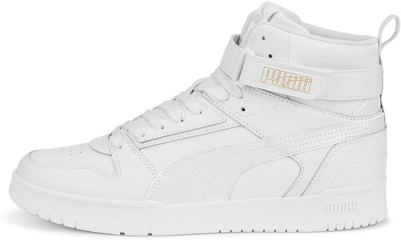 PUMA Unisex Rbd Game Sneaker 39 EU Puma White Puma White Puma Team Gold, 39 EU Puma White Puma White