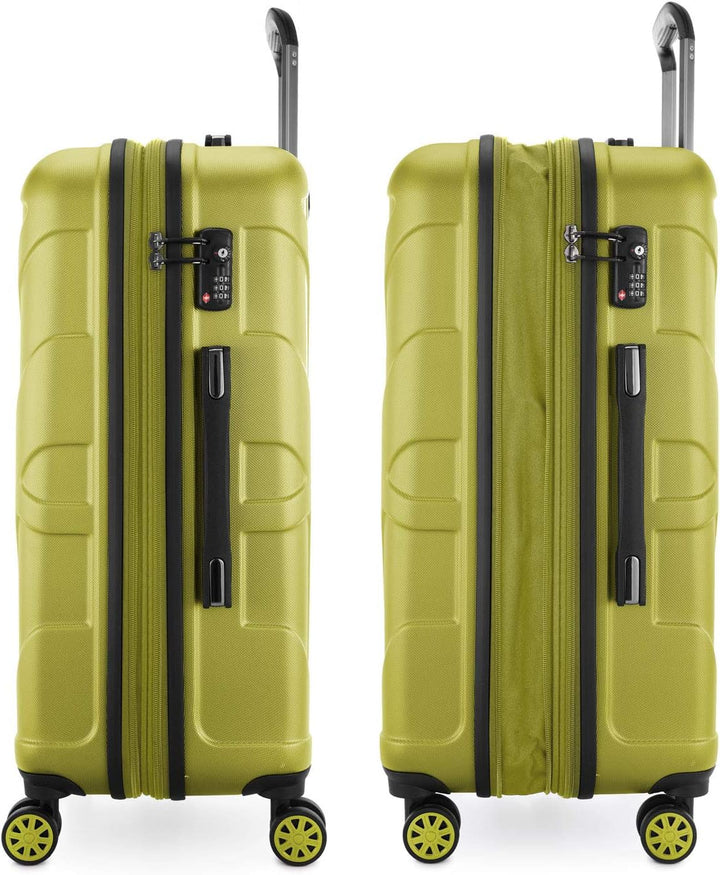 suitline 3er Koffer-Set Trolley-Set Rollkoffer Hartschalen-Koffer Reisekoffer, TSA, (55 cm, 66 cm, 7