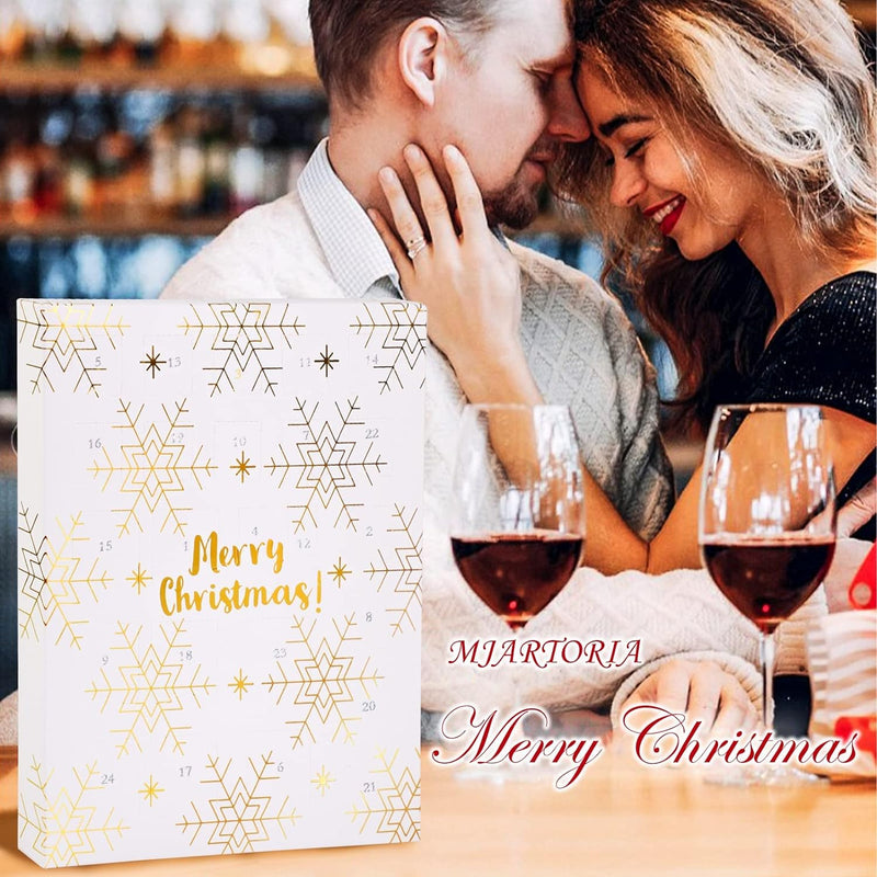 MJARTORIA Schneeflocke Schmuck Adventskalender 2023 Weihnachtskalender für Damen Frauen Mädchen Weih