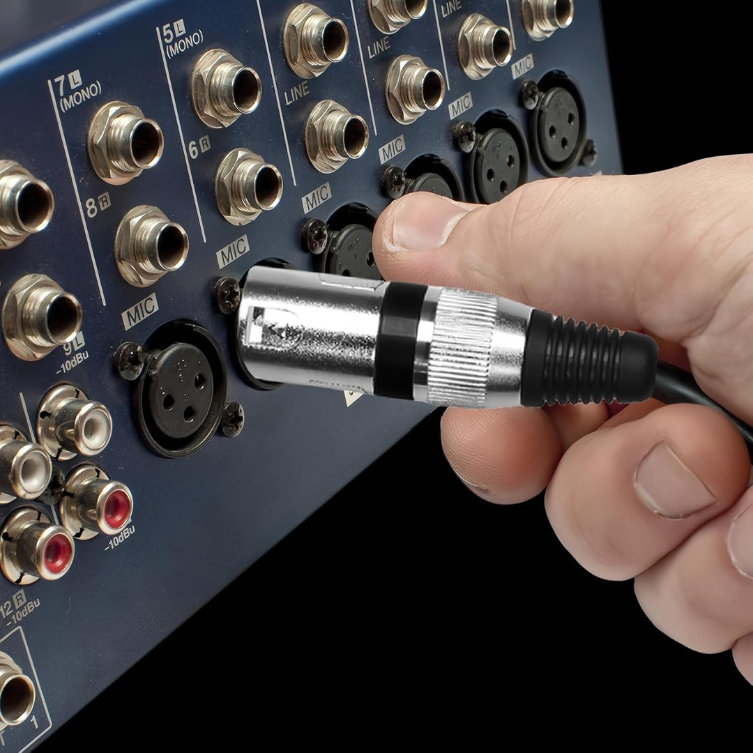 10 Pack XLR Kabel, 1m Mikrofonkabel XLR-Kabel, DMX Kabel, 3-Pin Mikrofon XLR Signal Cable Connection