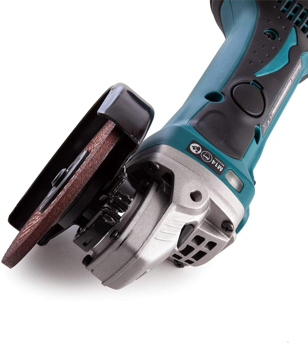 Makita Akku-Winkelschleifer, (18 V im Makpac mit 2 Akkus 4,0 Ah + Ladegerät), DGA452RMJ, im MAKPAC m