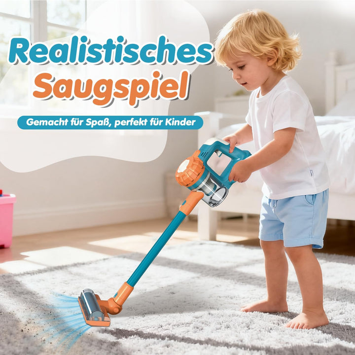 VARANO Spielzeug-Staubsauger für Kinder, Kinderstaubsauger mit echter Funktion, Staubsauger-Spielzeu
