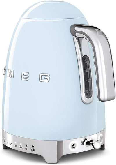 Smeg KLF04PBEU Wasserkocher, 2400, 1.7 liters, Pastellblau Single, Single