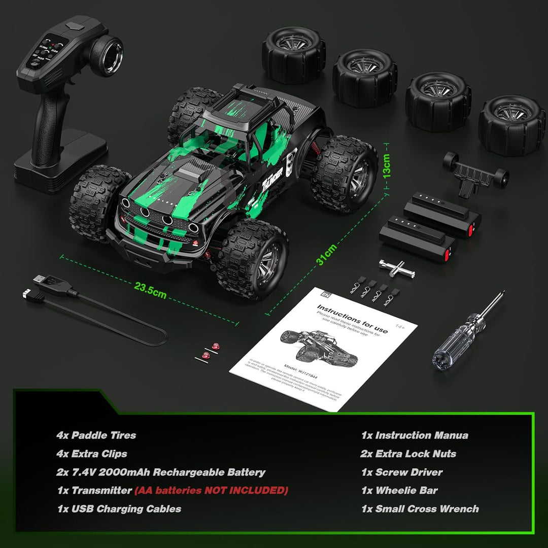 1:14 Ferngesteuertes Auto - 4WD RC Auto Monstertruck Ferngesteuert, 50 KM/H, All Terrains Offroad RC