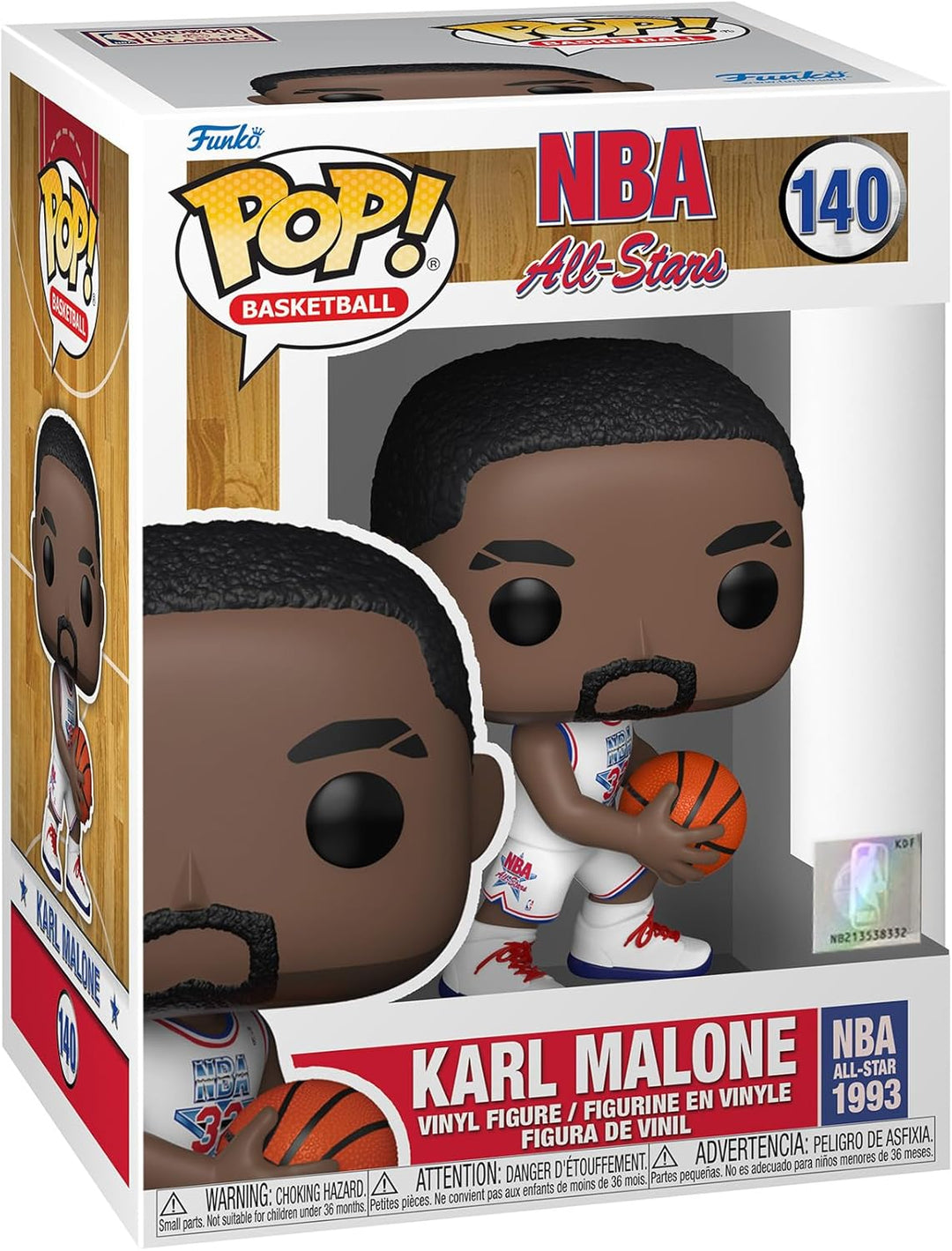 Funko Pop! NBA Legends-Karl Malone - (White All Star Uni 1993) - Vinyl-Sammelfigur - Geschenkidee -