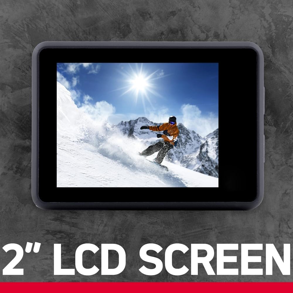 AgfaPhoto Realimove AC9000-30 m wasserdichte Digitale Action-Kamera (True 4K, EIS Anti-Shake, 170 °