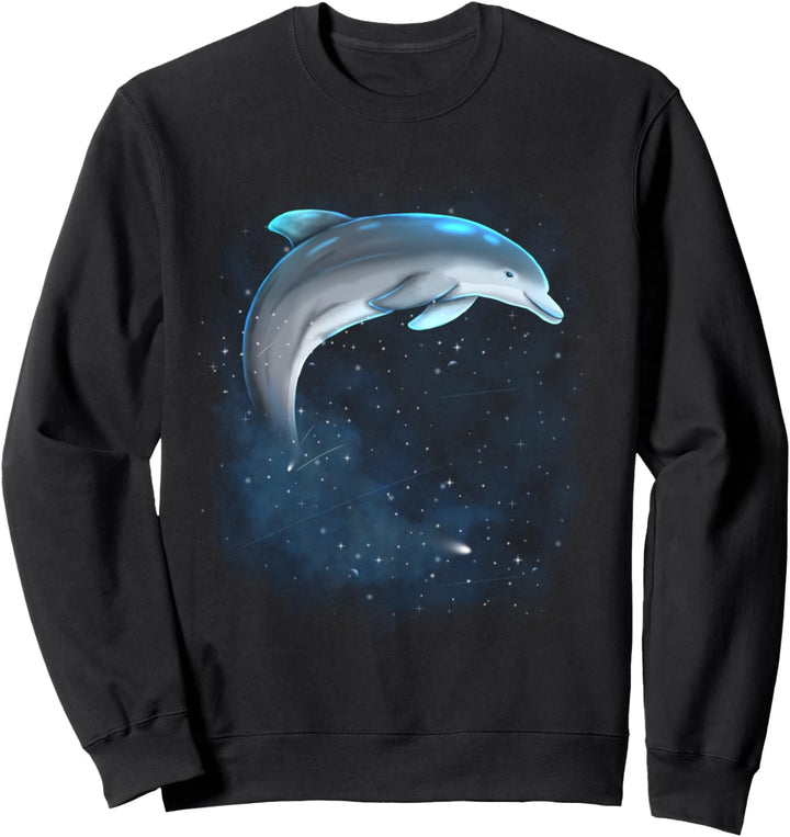 Dolphin Cosmic Galaxy Celestial Outer Space Astronomy Sweatshirt