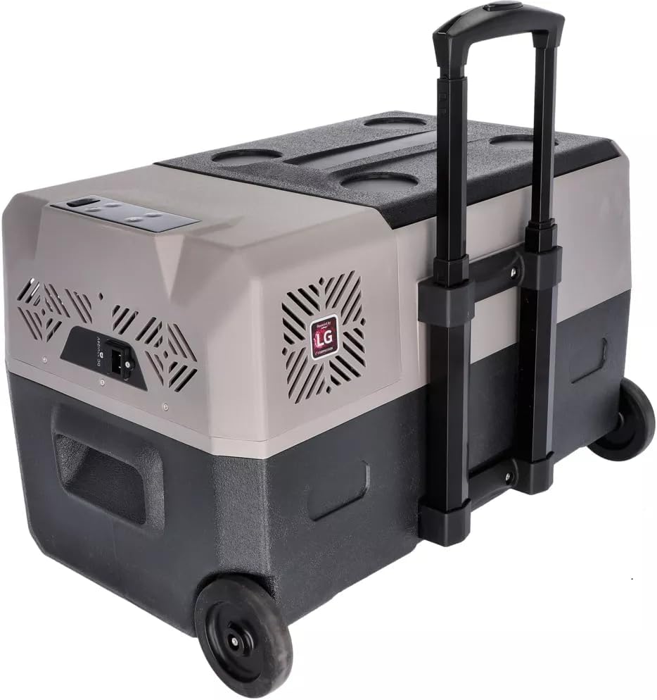 BERGER Kompressor Kühlbox B30-T 29 L │ 12V, 24V, 230V Stecker │ Elektrische Auto Kühlbox mit Rollen
