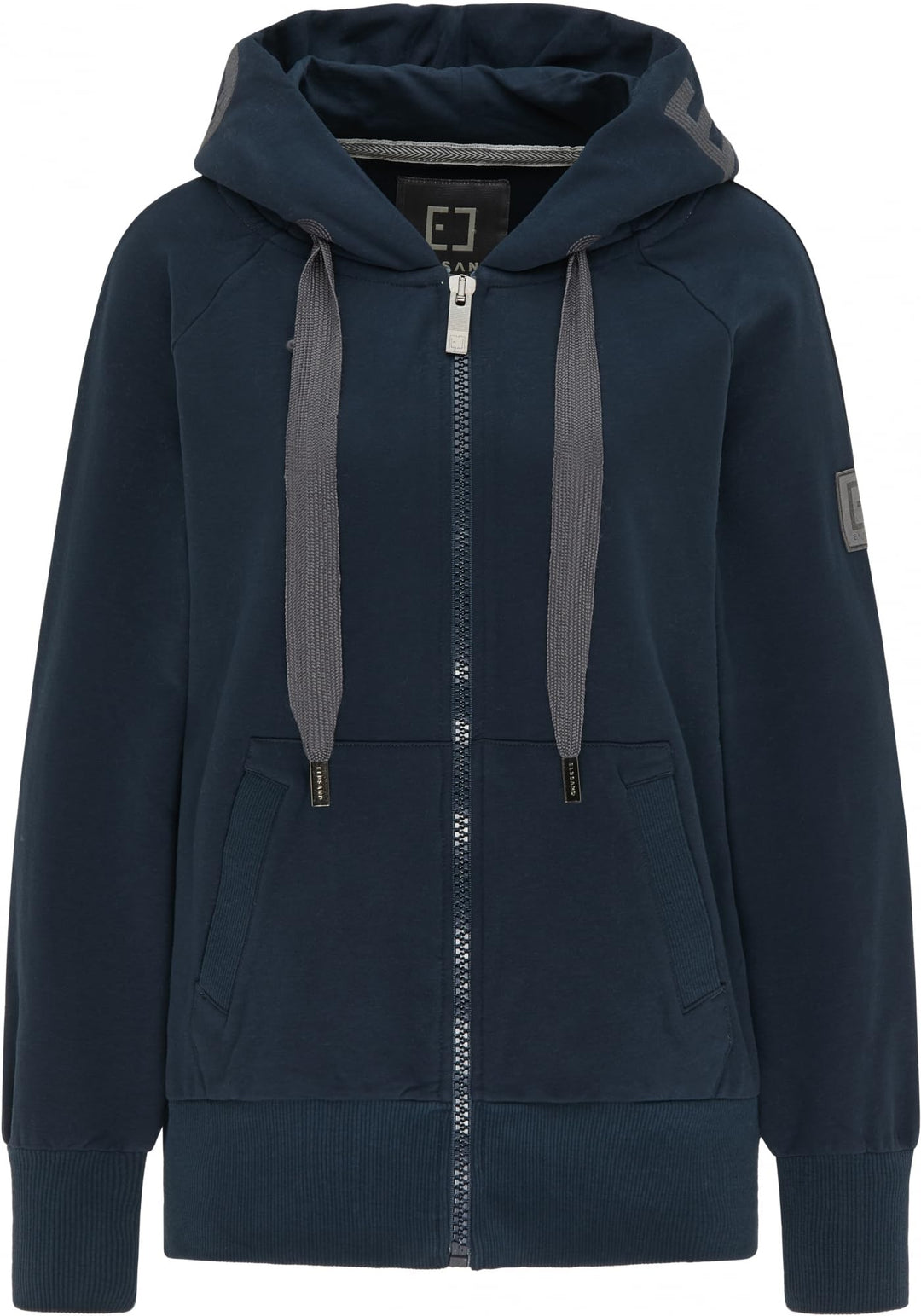 Elbsand Kelda Damen Sweatjacke mit Kapuze, Zip-Jacke, Reissverschluss, XS Coldwater