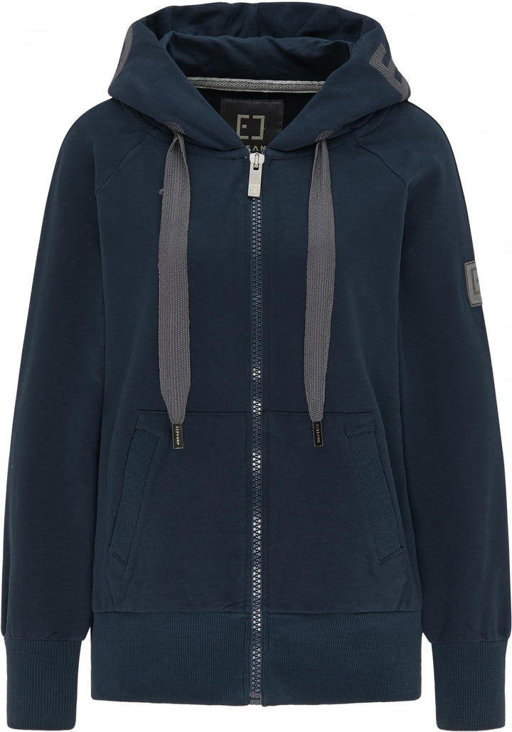 Elbsand Kelda Damen Sweatjacke mit Kapuze, Zip-Jacke, Reissverschluss, XS Coldwater
