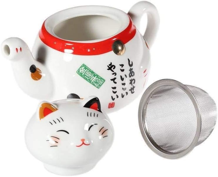 lachineuse 2565 Service A THÉ Teeservice Neko, Porzellan, Maneki weiss, Maneki Weiß