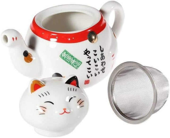 lachineuse 2565 Service A THÉ Teeservice Neko, Porzellan, Maneki weiss, Maneki Weiß
