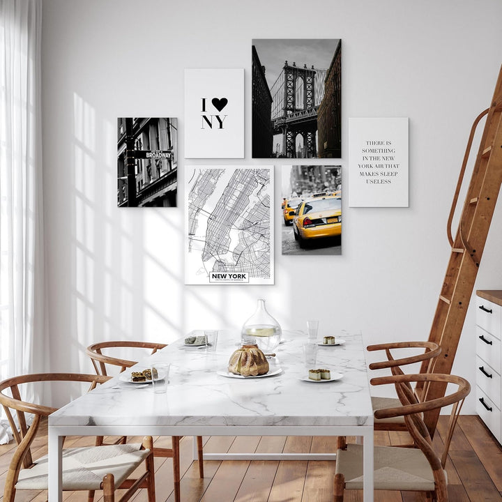 Muralo - Wandbilder Set - Leinwand Bilder Set Aufhängefertig - Bilder für Wohnzimmer Schlafzimmer -