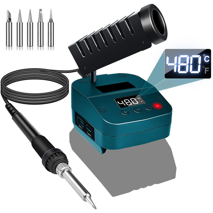 kabelloser Lötkolben Set kompatibel mit Bosch 18V BAT Akku, Tragbarer Kabelloser Lötkolben mit Unter