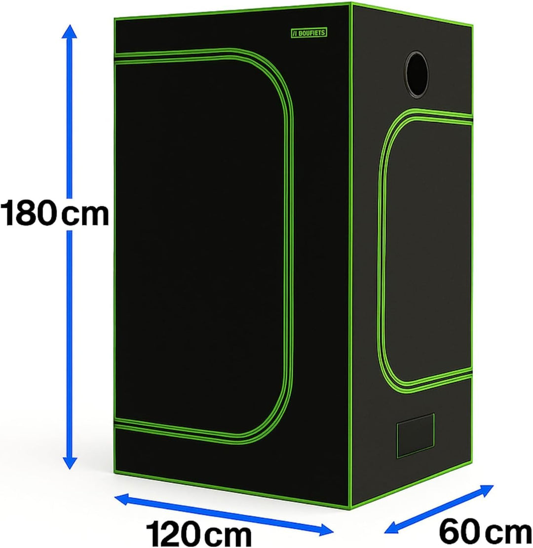 Weedness Dark Box Grow-Box für Indoor-Zucht 120x60x180 cm - Zuchtzelt Growschrank Growzelt Zuchtbox