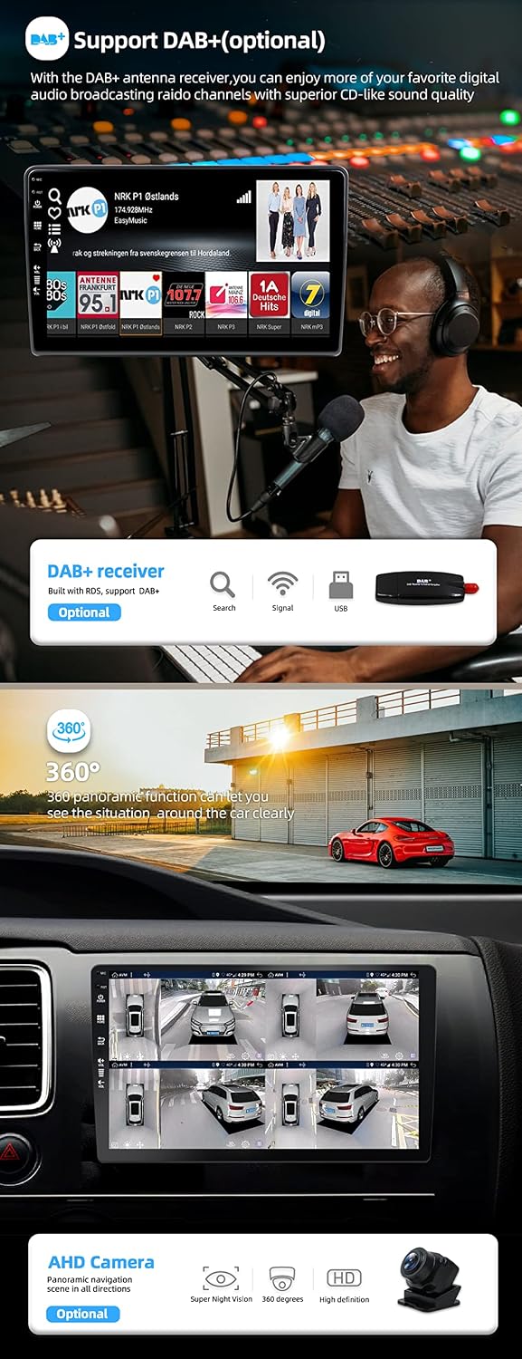 JOYX - 6G+128G - Android 12 IPS Autoradio Passt für FIAT Ducato/Citroen Jumper/Peugeot Boxer - Kabel