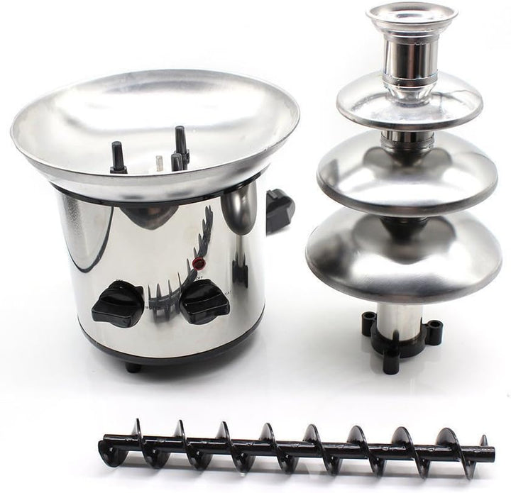 4 Etagen Schokoladenbrunnen YUNRUX DIY Schokobrunnen Profi Schokoladenfontäne mit Lebensmittelechte