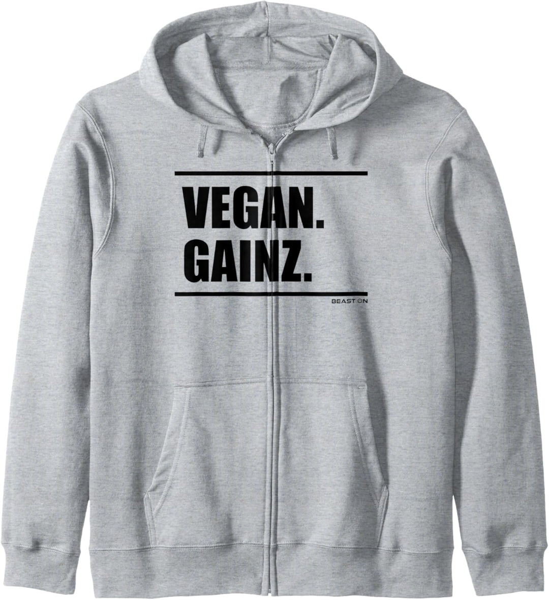 Vegan Gainz Beast On Fitness Gym Motivation Workout weisses Kapuzenjacke
