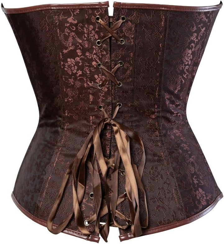Grebrafan Damen Gothic Kunstleder Korsage Vintage Cosplay, 32-34