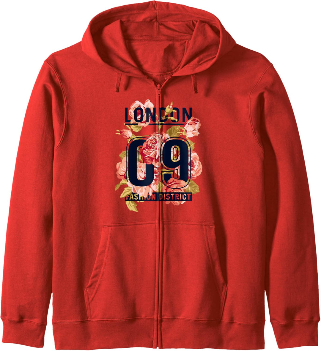 I Love London, Floral London Illustration Graphic Outfit Kapuzenjacke