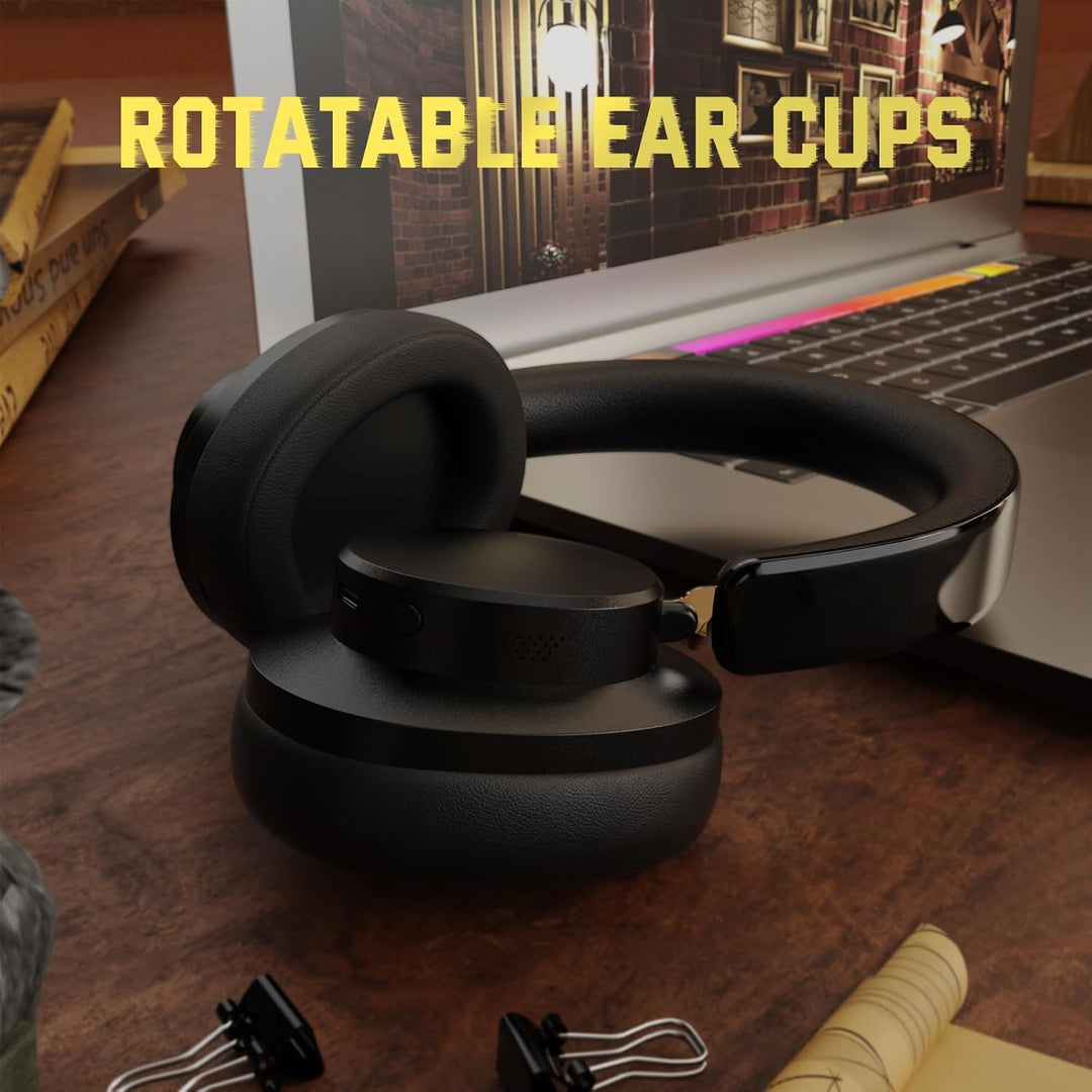 ATTACK SHARK G500 Kabelloser Kopfhörer mit Active Noise Cancelling, Over Ear Bluetooth Headset mit I
