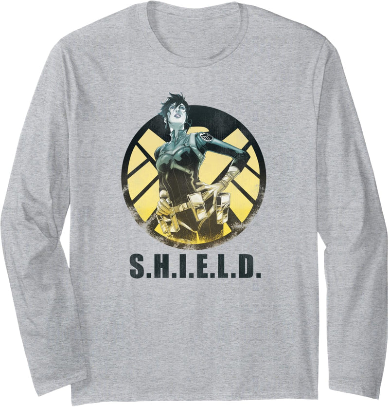 Marvel Agents Of S.H.I.E.L.D Maria Hill Distressed Comic Langarmshirt