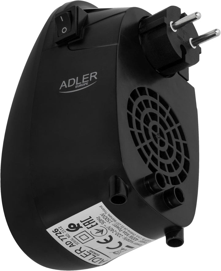 Adler | Mini-Heizung mit Standfuss | nahezu überall aufstellbar | 12-Stunden-Timer | 400W, grosse di