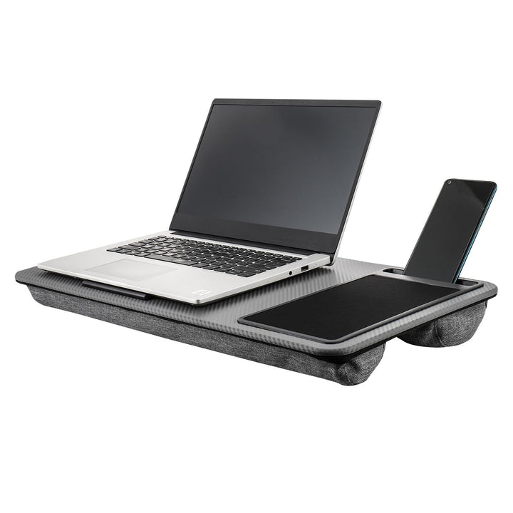 Trintion Laptop Ablage 57,5 x 30,5 x 6 cm – Grosse Laptop-Ablage mit Kissen und integriertem Mausp