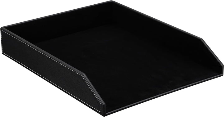 KINGFOM™ A4 Leder Briefablage (schwarz), schwarz