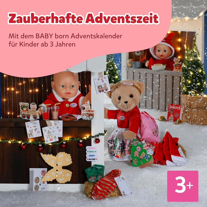 BABY born Adventskalender - 24 Überraschungen - Puppenkleidung & Accessoires für 43 cm Puppen - Hoch