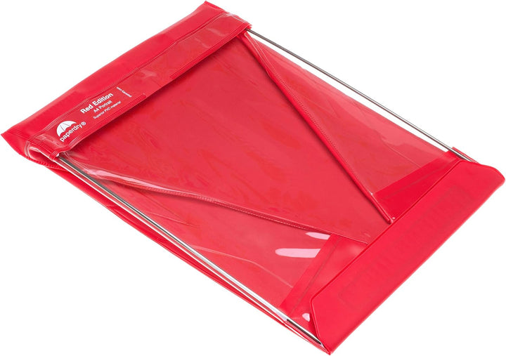 Rot Wasserfestes Klemmbrett A4 Hochformat, Hochwertiges PVC, 18 Monate Garantie, Klemmbrett mit Deck