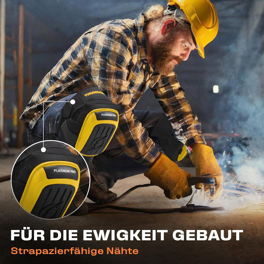 Thunderbolt® Knieschoner Professioneller Knieschützer mit komfortablem Gelkissen Knieschoner Fliesen