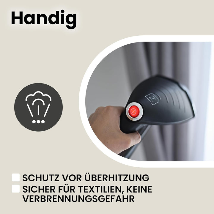 ZEEGMA Handig Steamer Dampfglätter, Dampfbügeleisen Dampfer für Kleidung, Sicherheit für alle Stoffe