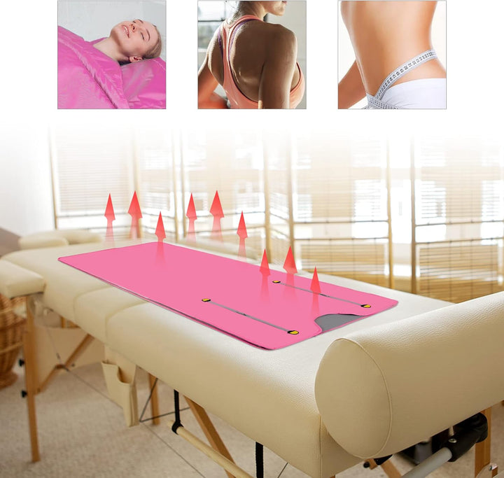 Infrarot-Saunadecke, 180x80cm Fern-Infrarot-Sauna Decke, 2 Zonen Fernbedienung, Saunasack Körper Sha