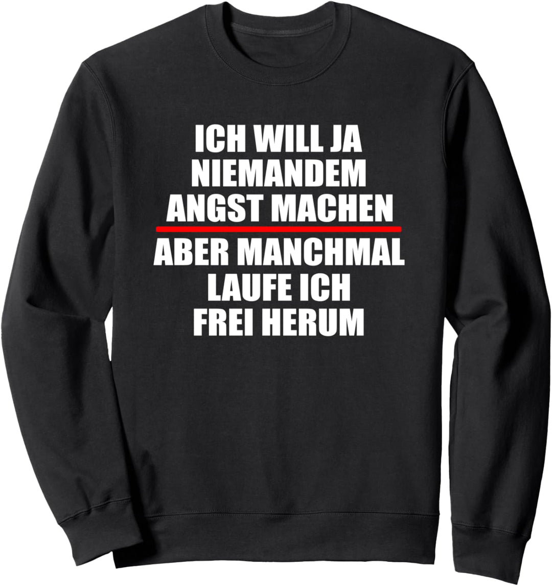 Lustiger Spruch Irrenanstalt Büro Arbeit Fun Humor Freigang Sweatshirt