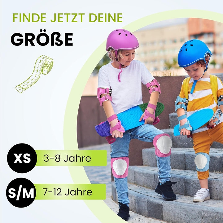 99FLIPS Knieschoner Kinder 3 Jahre Eislaufschuhe Kinder Schlittschuhschoner FLASH - S/M Grün - Stunt