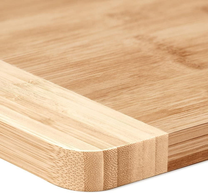 Maverton Bambus Schneidebrett mit Gravur - Servierbrett - Brotzeitbrett massiv - Grösse: 35x25 cm -