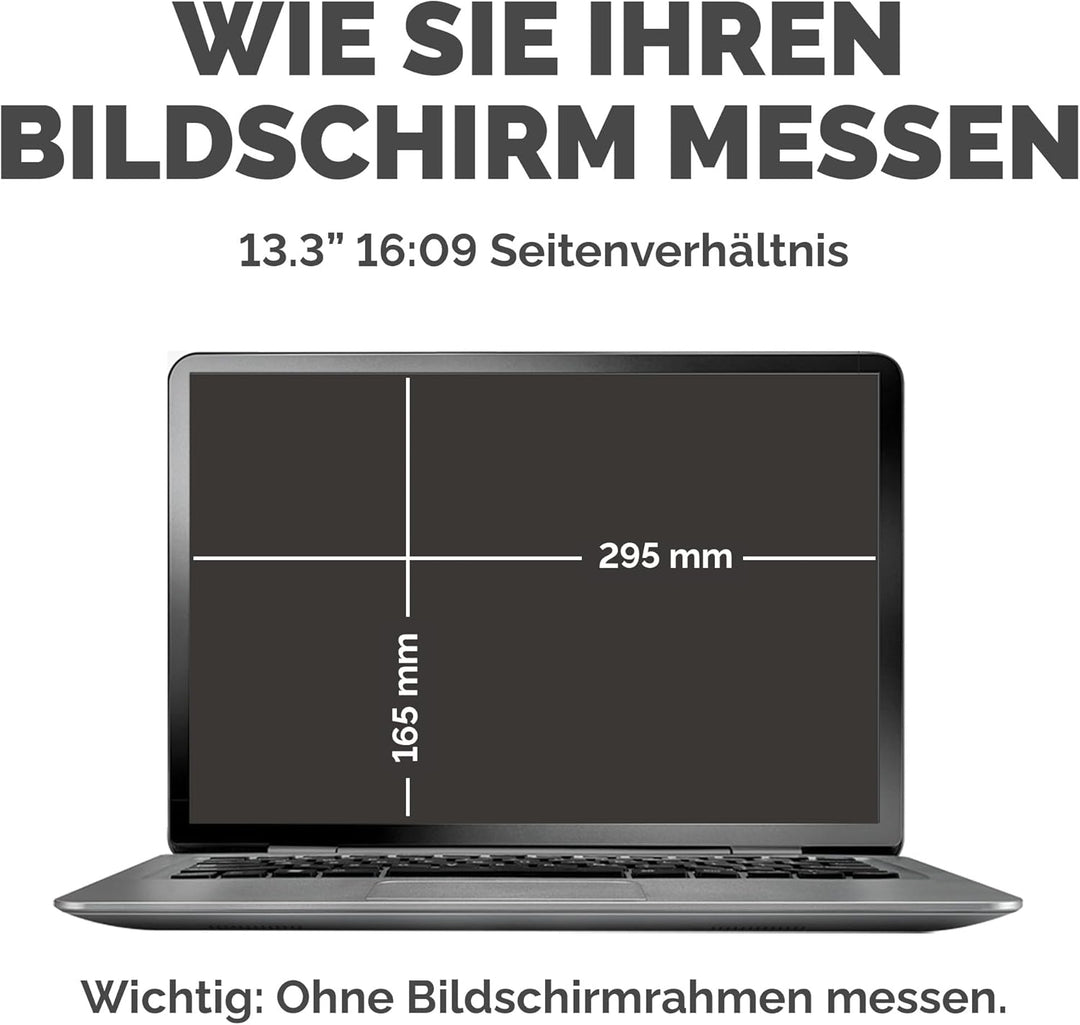 Fellowes PrivaScreen Blickschutzfilter – Anti-Glare Displayschutz für Laptop 13,3" (16:9, 295 x 165
