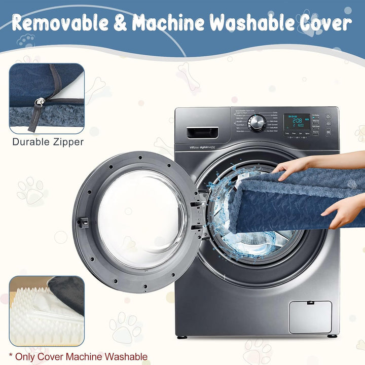 EMPSIGN Stilvolle Hundebett-Matte, Wendematratze (kühl und warm), wasserdichtes Futter, abnehmbarer,