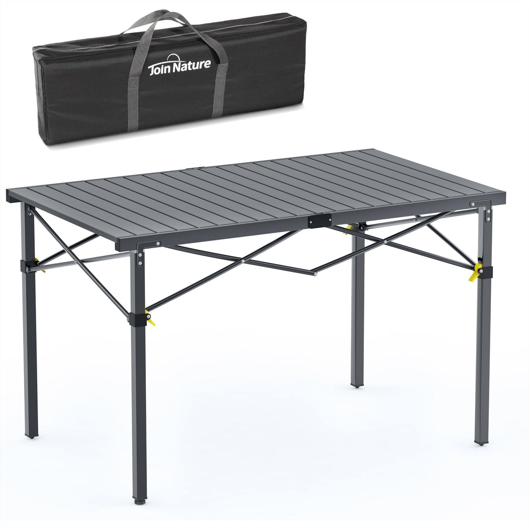 Campingtisch Klappbar Bis 100KG mit Tragetasche Alu Klapptisch für 6 Personen - Roll Up Camping Tisc