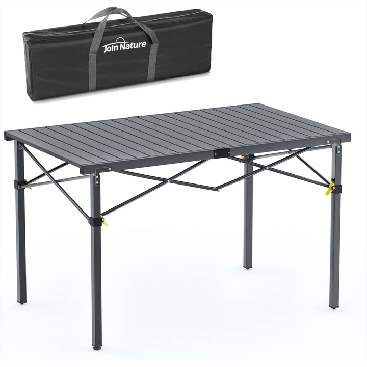 Campingtisch Klappbar Bis 100KG mit Tragetasche Alu Klapptisch für 6 Personen - Roll Up Camping Tisc
