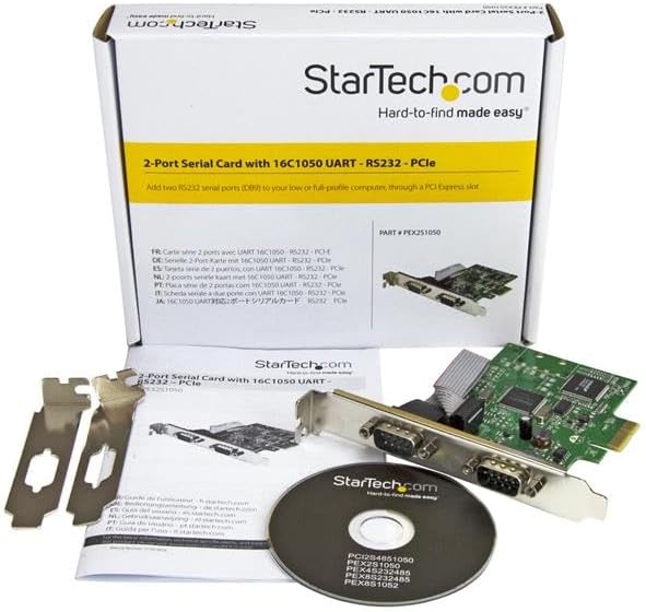 StarTech.com 2 Port PCI Express Seriell Karte mit 16C1050 UART - RS232 - PCIe Seriell mit Dual Chann