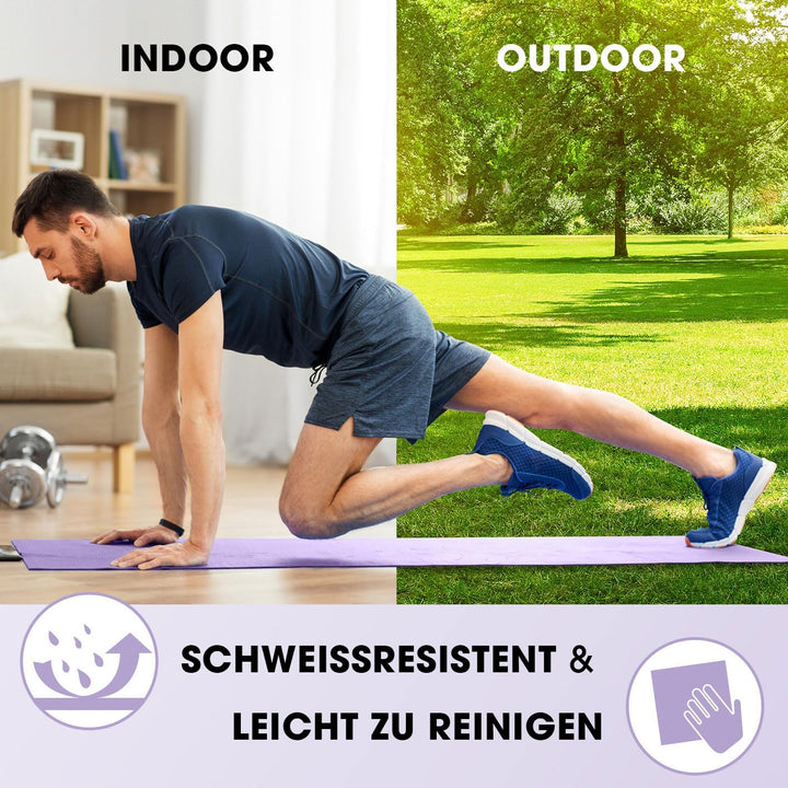 #DoYourFitness Fitnessmatte rutschfest | 183x61cm oder XXL 190x100cm | 0,8-2cm hoch | Gelenkschonend