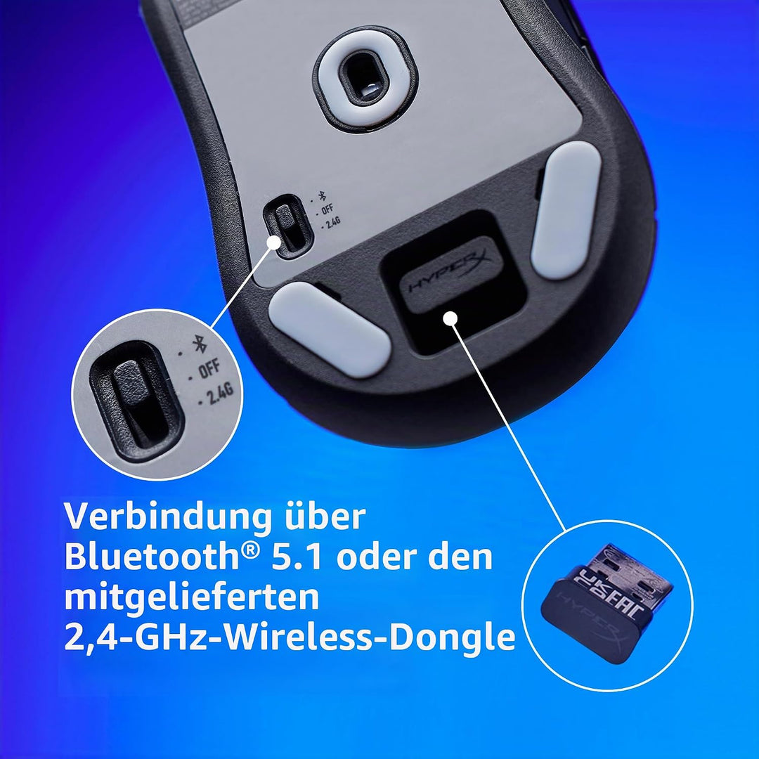 HyperX Pulsefire Haste 2 Mini Schwarz Wireless Pulsefire Haste 2 Mini, Schwarz Wireless Pulsefire Ha