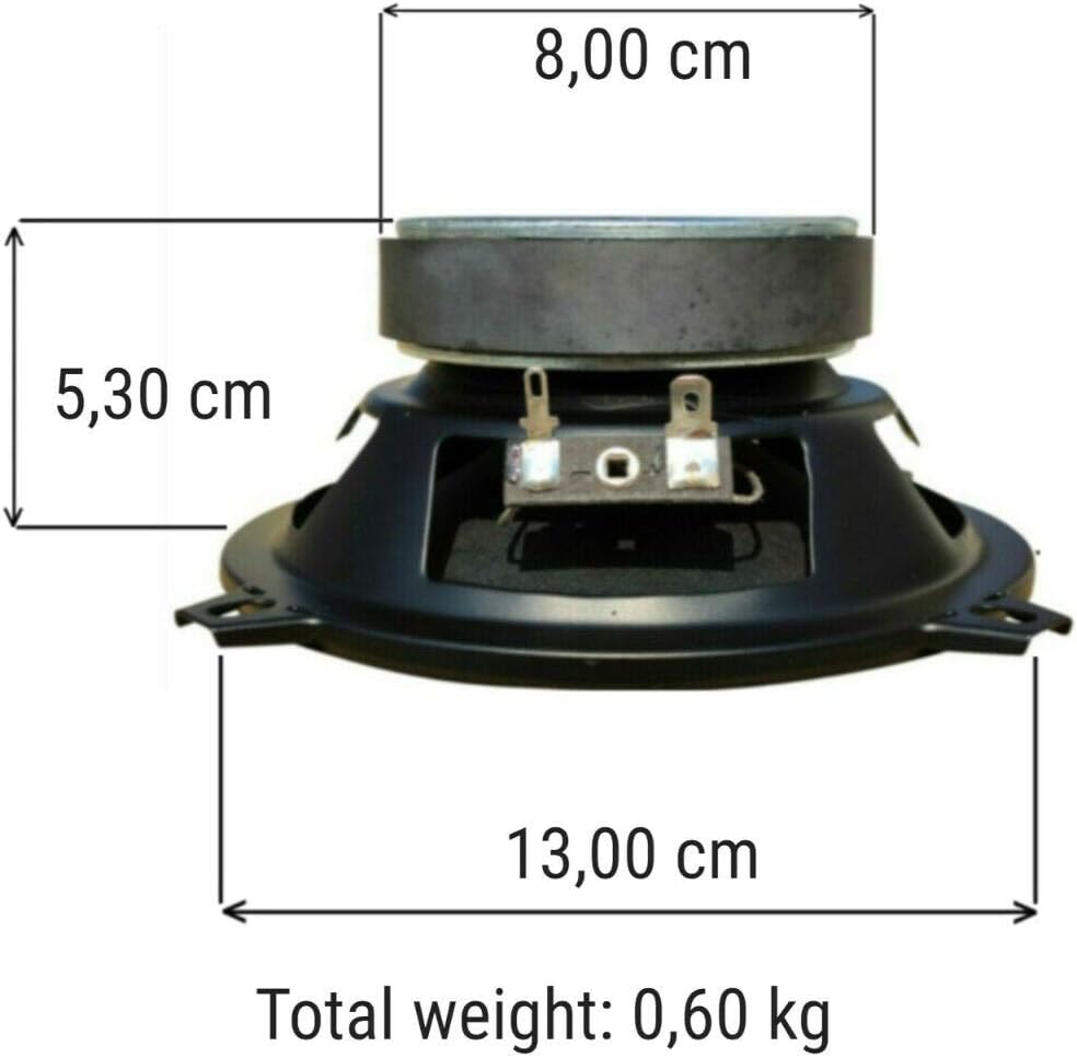 MASTER AUDIO 1 MA13W/4 MA 13W/4 professionele woofer 13,00 cm 130 mm 5" 80 watt rms 160 watt max 4 o