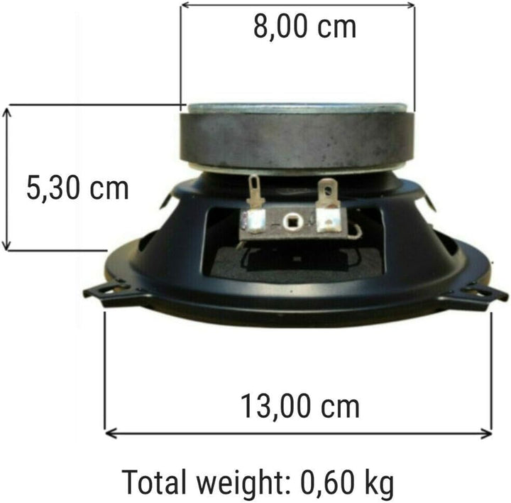 MASTER AUDIO 1 MA13W/4 MA 13W/4 professionele woofer 13,00 cm 130 mm 5" 80 watt rms 160 watt max 4 o