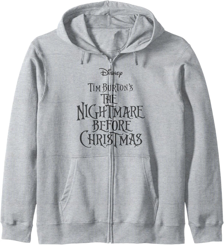 Nightmare Before Christmas Movie Poster Black Text Kapuzenjacke